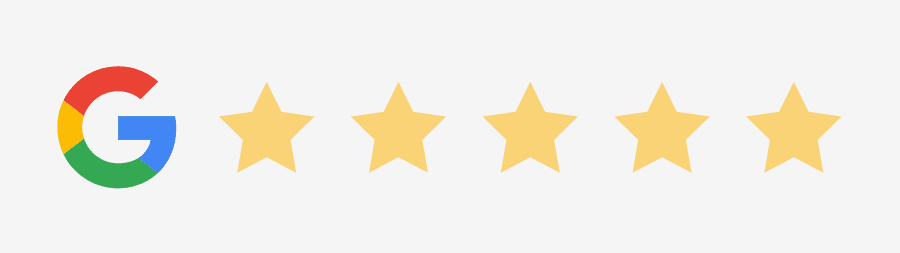 Google 5 stars banner