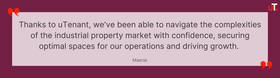 Thanks to uTenant, Maersk have been able to navigate the complexities of the industrial property market with confidence, securing optimal spaces for their operations and driving growth. Click the banner to read the case study.