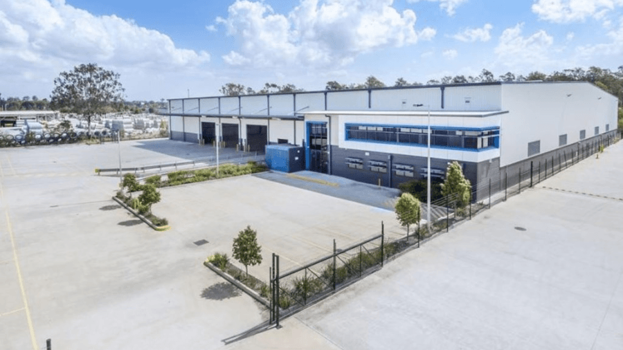 Aerial view of Ron Crouch Transport's new facility in Wacol